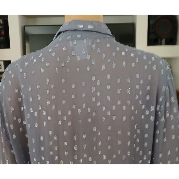 Venus Womens Sz 12 Long Flowing Crop Top Sheer Peasant Beachy Boho Asian Indian - Picture 9 of 12